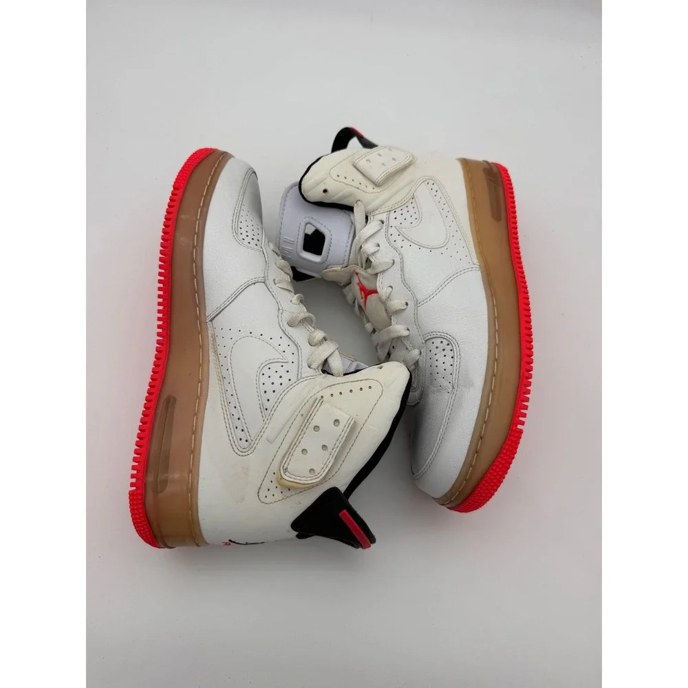 Jordan AJF 6 White Varsity Red Mens 9 Sneakers 351029-161 Air Force 1 Hybrid